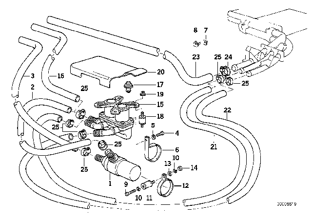 1994 BMW 525i  Vibration Damper Diagram for 64111388990