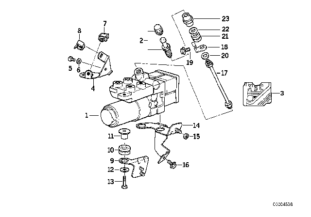 1994 BMW 540i  Covering Cap Diagram for 34511090940