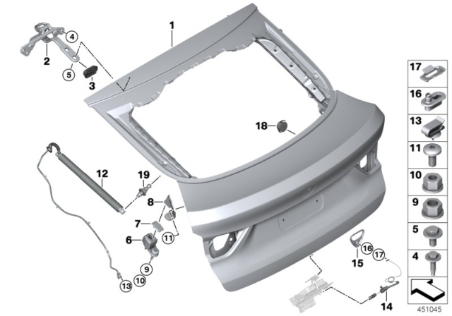 2015 BMW X4  Ball Pin Diagram for 41007359606