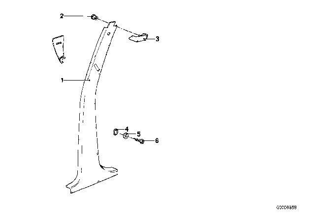 1978 BMW 630CSi  Covering Column-Center Right Diagram for 51431859160