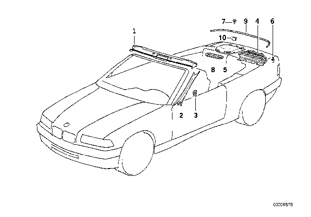 1999 BMW M3 Cover Diagram for 51718170316