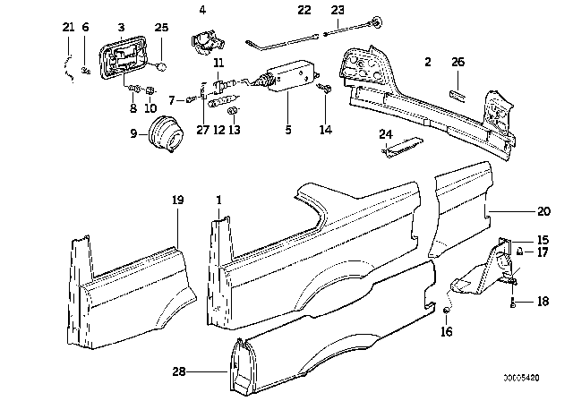 1993 BMW 325is  Bracket Cd-Changer Diagram for 41148134049