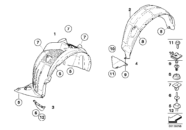 2005 BMW X3 Pressure Lip, Front Left Diagram for 51713401985