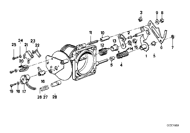 1985 BMW 535i  Washer Diagram for 07119931015