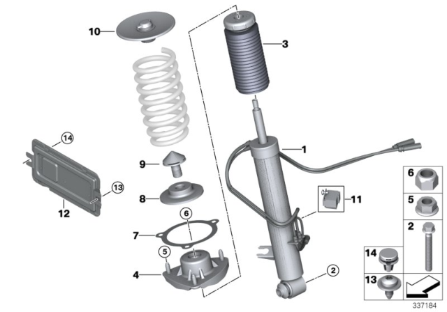 2017 BMW X6  SPACER CLIP Diagram for 37146854019