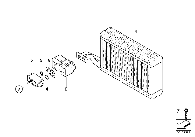 2006 BMW 530xi  Expansion Valve Diagram for 64116921051