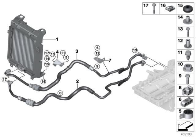 2015 BMW X5 M Holder Diagram for 17227632082