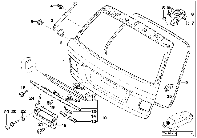 2003 BMW 325xi  Hex Nut Diagram for 51138133382