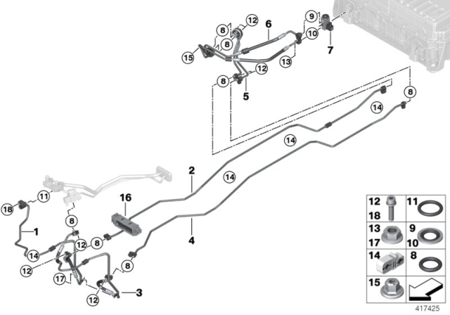 2016 BMW X5  Double Pipe 1 Diagram for 64509281549