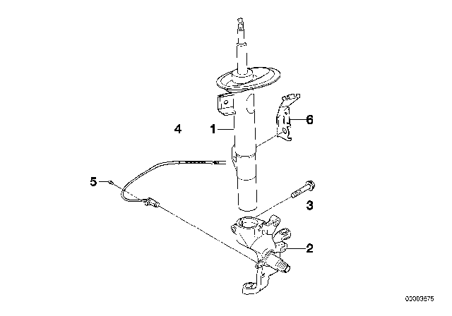 2000 BMW 750iL  Left King Pin Diagram for 31211142085