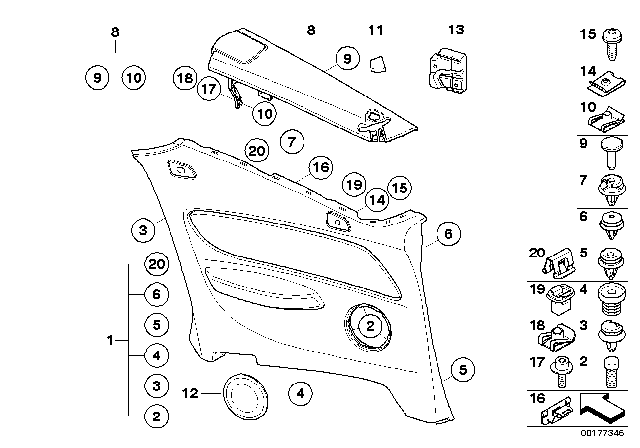 2008 BMW 135i Trim, Mid-Range Speaker Left Diagram for 51439147797