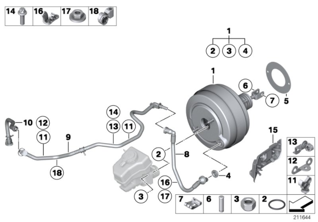 2010 BMW 328i  Power Brake Booster Diagram for 34336779733