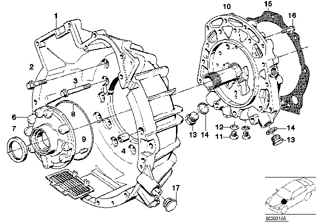 1986 BMW 635CSi  Gasket Ring Diagram for 24401215400