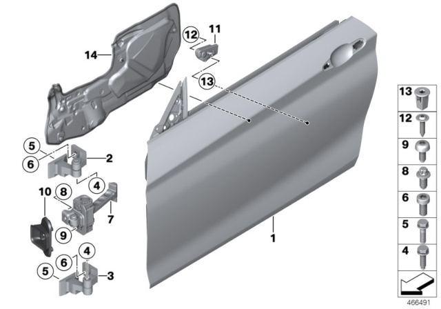 2017 BMW M2  Door Front Left Diagram for 41517381287