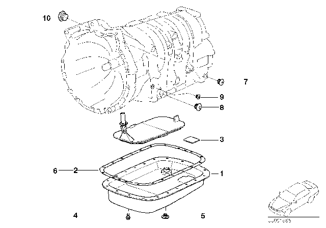 2001 BMW Z3  Screw Plug, Inner Hexagon Diagram for 24117533656