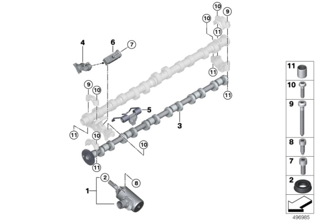 2020 BMW X4 M  ECCENTRIC SHAFT Diagram for 11378053406
