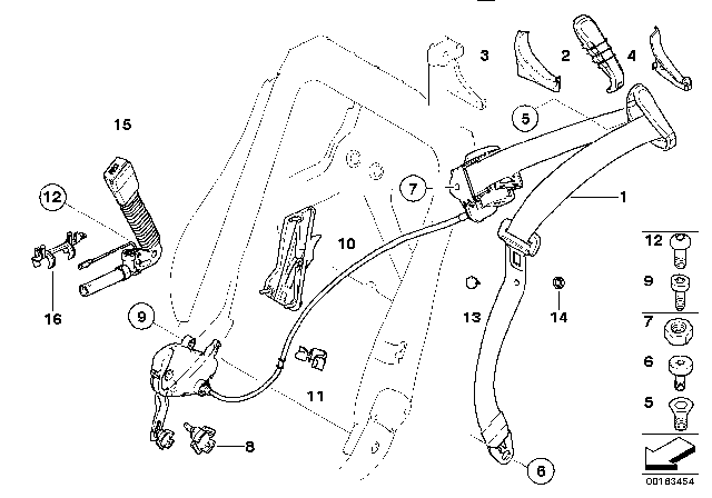 2009 BMW 328i Fillister Head Screw Diagram for 07149166340