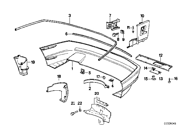 1992 BMW 850i  Flap Diagram for 51128108579