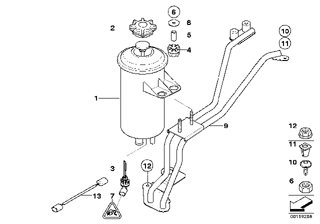 2008 BMW Alpina B7  Extension Cable, Oil-Level Sensor Diagram for 61117966312