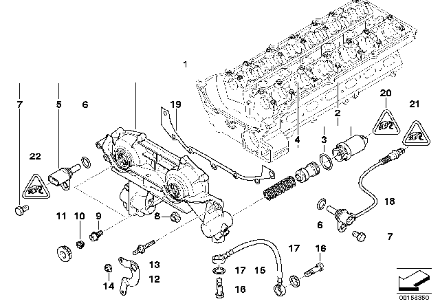 2001 BMW 330i  Oil Pipe Diagram for 11361705532