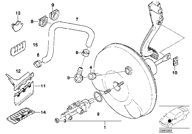 2005 BMW 325xi  Rubber Grommet Diagram for 34331164514