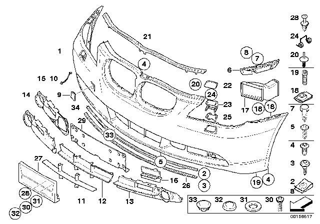 2006 BMW 525i Prime Coated Left Flap Diagram for 51117111741
