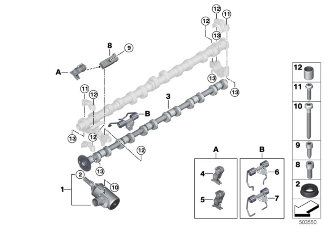 2020 BMW 745e xDrive INTERMEDIATE LEVER (L-SHAPED Diagram for 11379884073