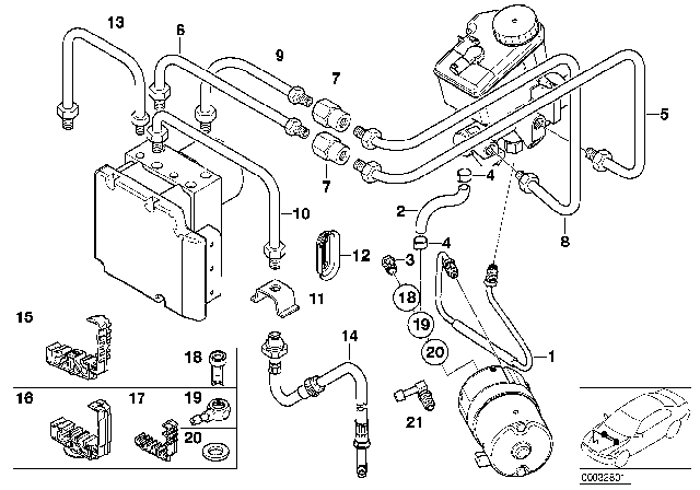 2000 BMW 328i  Pipe Diagram for 34326754945