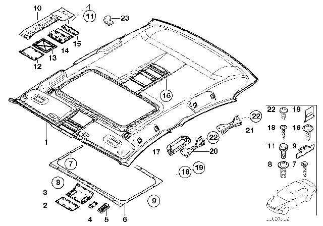 2004 BMW 745Li Cover, Microphone Diagram for 51447905260