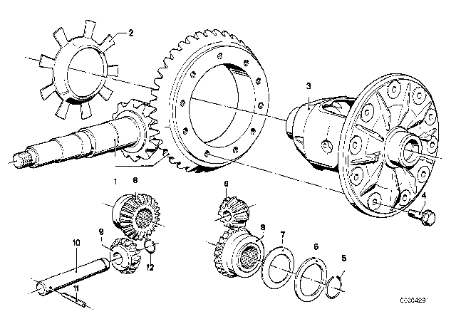 1978 BMW 733i  LOCK RING Diagram for 33131209978