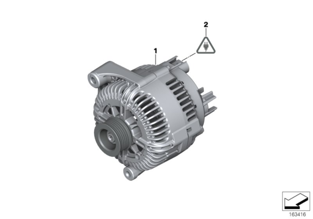 2015 BMW Z4  Exchange Alternator Diagram for 12317558218