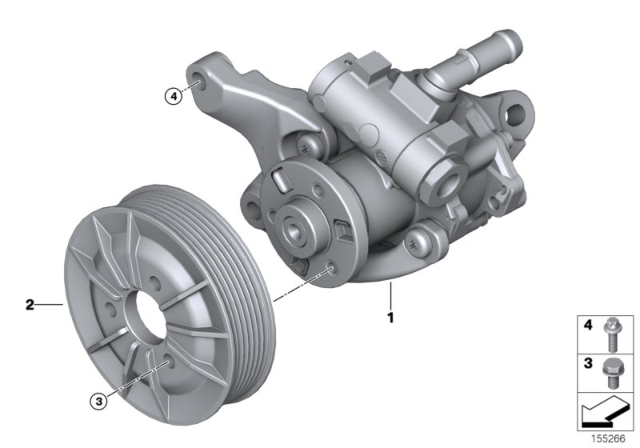 2014 BMW X1 Power Steering Pump Diagram for 32416779244