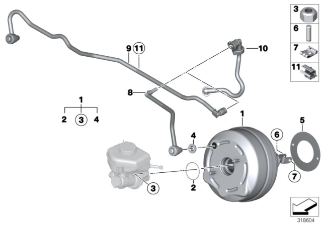 2017 BMW 430i xDrive Gran Coupe  Power Brake Booster Diagram for 34336872637