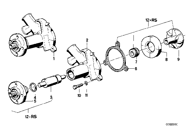 1983 BMW 528e  Gasket Asbestos Free Diagram for 11511722677