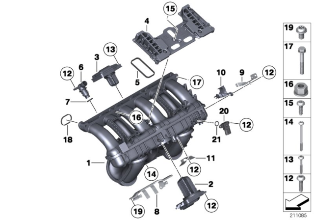2012 BMW X3  Screw Diagram for 11617591646