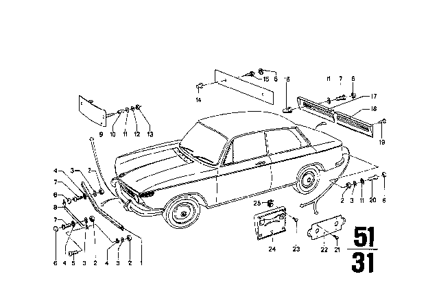1973 BMW 2002  Rubber Washer Diagram for 51185480151