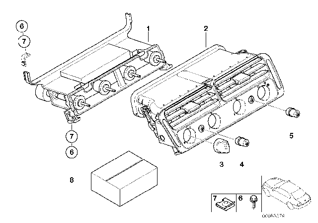 2001 BMW Z8 Push Button Heated Rear Window Diagram for 64116906194