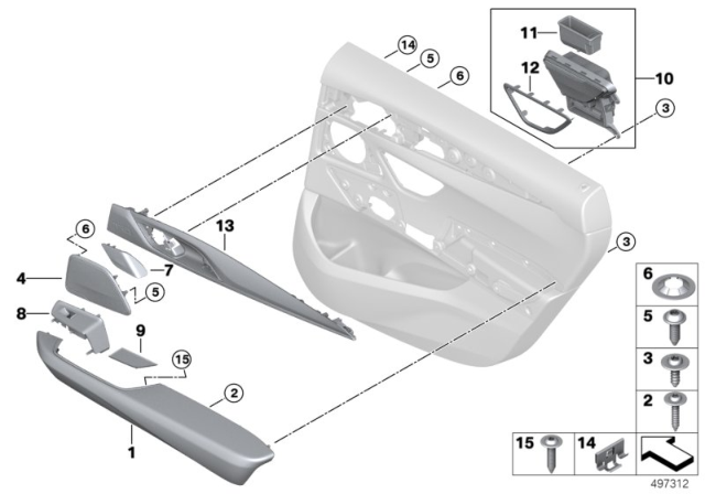 2018 BMW 640i xDrive Gran Turismo  ASH TRAY, LEFT Diagram for 51427466809