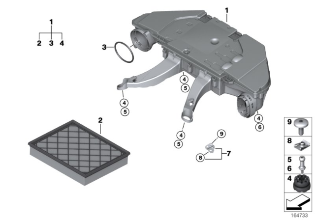 2009 BMW X5  Rubber Mounting Diagram for 11147807516