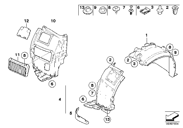2013 BMW 135i Air Duct, Engine-Oil Cooler, Right Diagram for 51747194460
