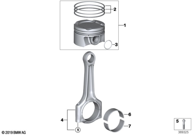 2019 BMW 430i xDrive  Piston Diagram for 11258638450
