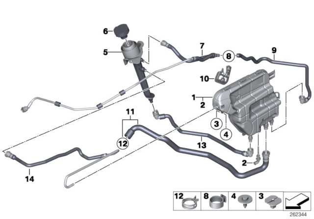 2014 BMW 650i xDrive Gran Coupe  Coolant Hose Diagram for 17127619711