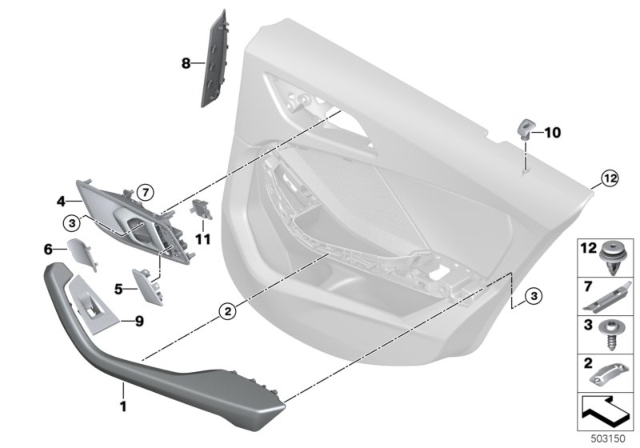 2020 BMW 228i xDrive Gran Coupe  COVER, DOOR OPENER, LEFT Diagram for 51417949605