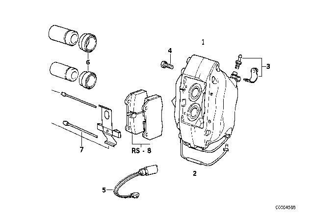 1993 BMW 850Ci Kit Bleeder Diagram for 34111162177