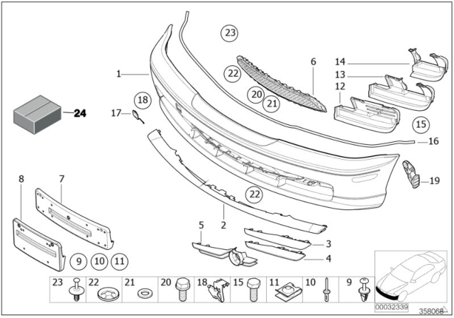 2001 BMW 330Ci Lock Ring Diagram for 64118247773