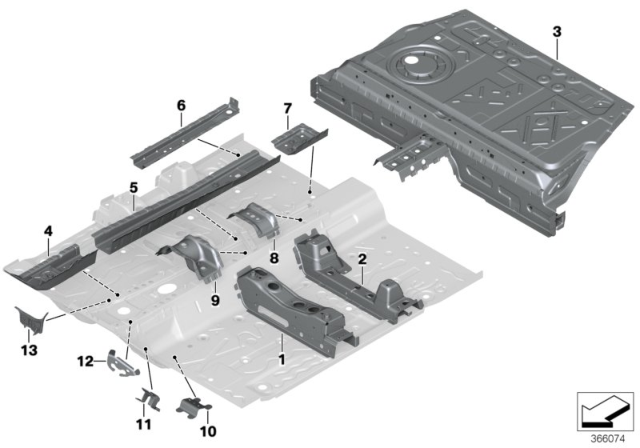 2019 BMW X2  BRACKET, AXLE CONNECTION, IN Diagram for 41117361189