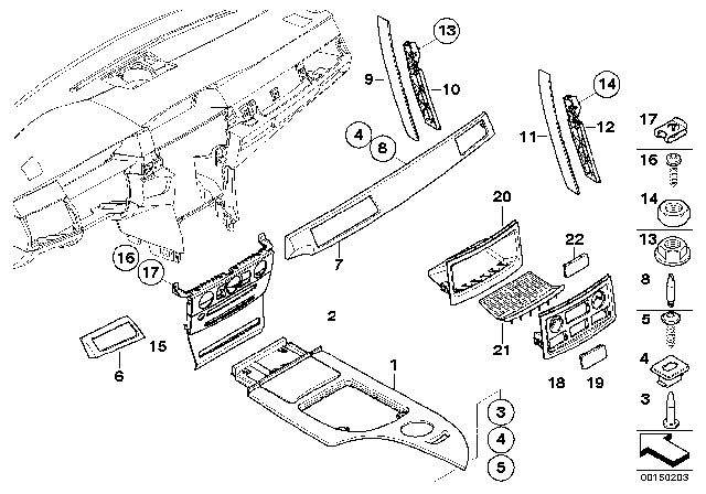 2006 BMW 530xi  Threaded Bolt Diagram for 51458266813