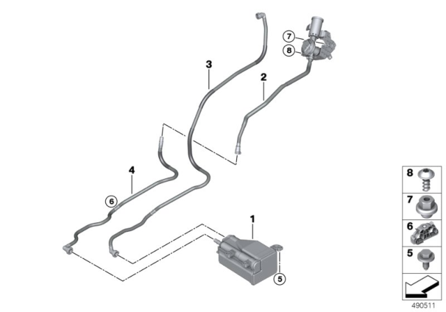 2020 BMW X7  CLIP Diagram for 16137470314