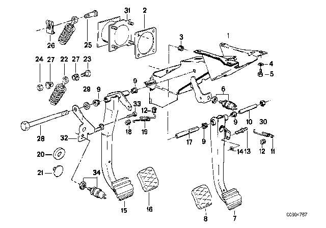 1989 BMW 325ix  Car Brake Light Switch Diagram for 61318360421