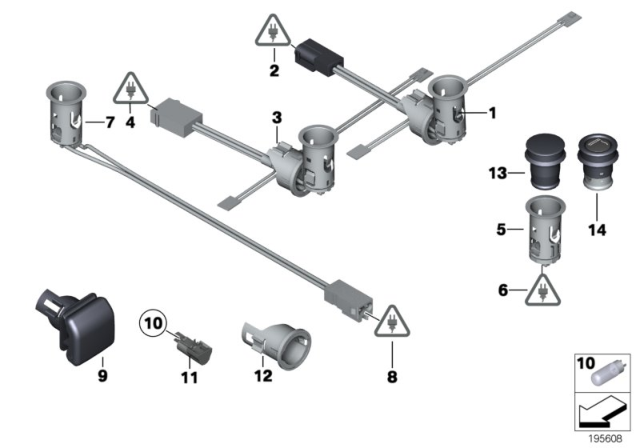 2009 BMW X3  Bulb Socket Diagram for 61346915065